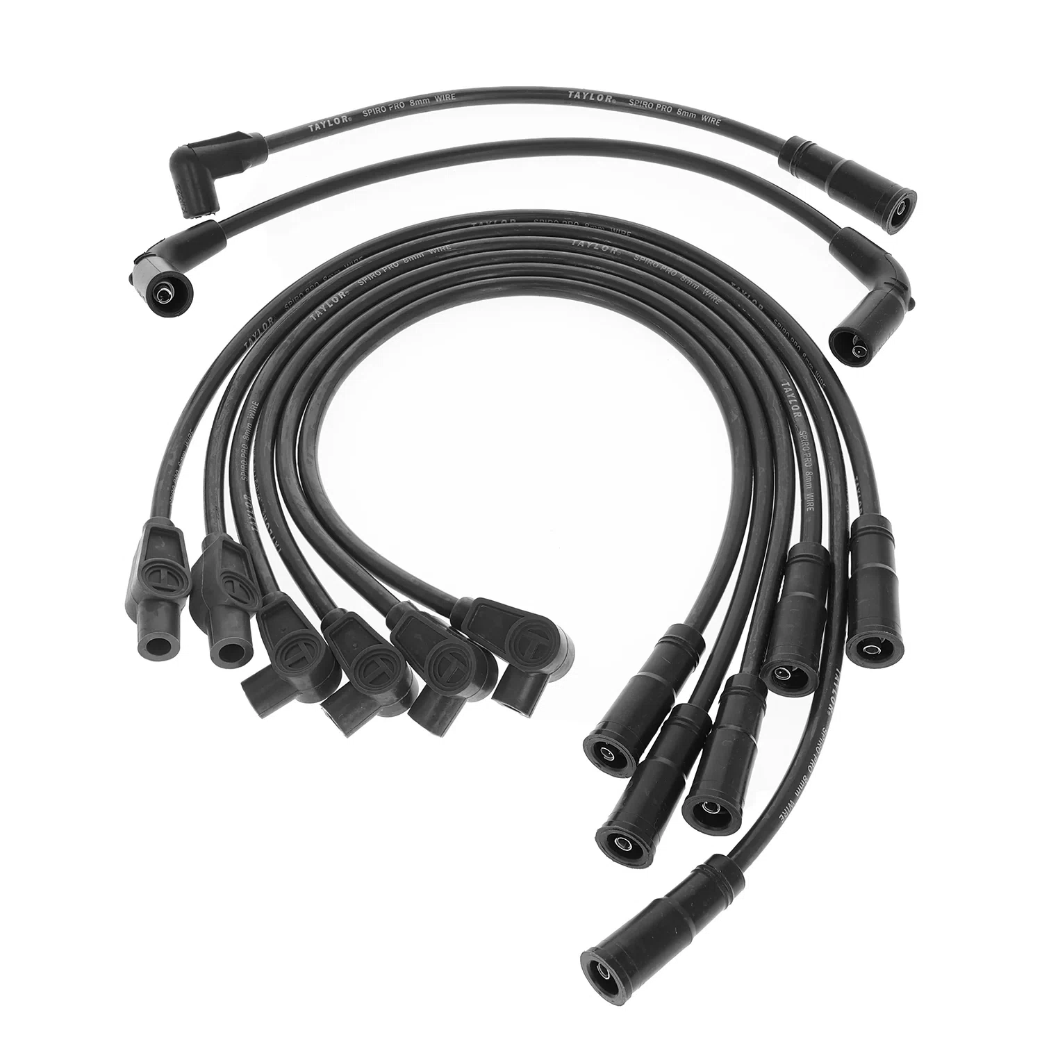 Spark Plug Wire Set Universal 8mm Silicone Spiro Pro 350 ohm_ft Black 74035